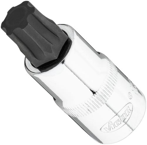 VIGOR Schraubendrehereinsatz ∙ V7055-IP60 ∙ 1/2 Zoll (12,5 mm) Vierkant hohl ∙ Innen TORX® Plus Profil ∙ SW T60+
