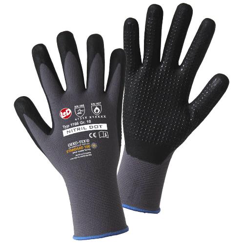 Leipold + Döhle NITRIL DOT Feinstrickhandschuh Größe 7