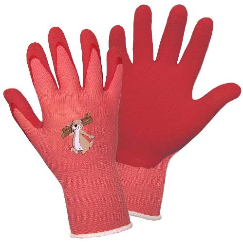 Leipold + Döhle Picco Latex-Kinderhandschuh rosa/rot Größe 4