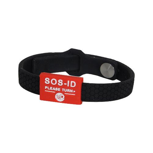 Leipold + Döhle SOS-ID-Armband Sports"" schwarz, rot