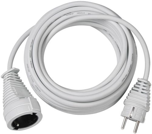 brennenstuhl Qualitäts-Kunststoff-Verlängerungskabel 5m weiß H05VV-F 3G1,5