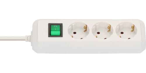 brennenstuhl Eco-Line Steckdosenleiste mit Schalter 3-fach weiß 1,5m H05VV-F 3G1,5