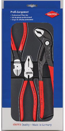 KNIPEX 00 20 10 Kraft-Paket 1x 02 01 180, 1x 87 01 250, 1x 74 01 160