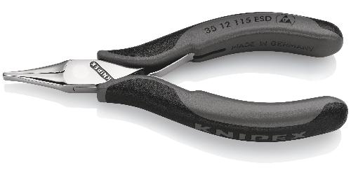KNIPEX 35 12 115 ESD Elektronik-Greifzange ESD mit Mehrkomponenten-Hüllen 115 mm