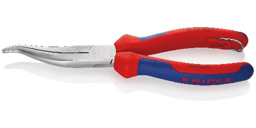 KNIPEX 38 35 200 T Mechanikerzange mit Mehrkomponenten-Hüllen, mit integrierter Befestigungsöse zum Anbringen einer Absturzsicherung verchromt 200 mm