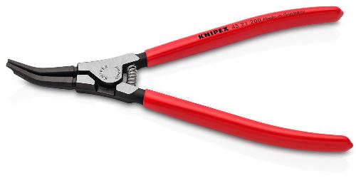 KNIPEX 45 21 200 Montagezange für Sprengringe auf Wellen mit Kunststoff überzogen schwarz atramentiert 220 mm