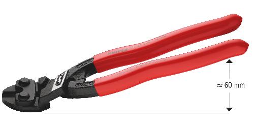 KNIPEX 71 41 200 CoBolt® Kompakt-Bolzenschneider mit Kunststoff überzogen schwarz atramentiert 200 mm