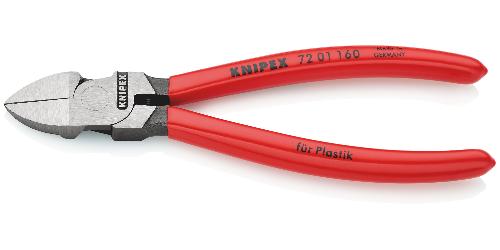 KNIPEX 72 01 160 Seitenschneider für Kunststoff mit Kunststoff überzogen 160 mm