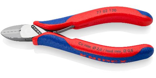 KNIPEX 77 02 130 Elektronik-Seitenschneider mit Mehrkomponenten-Hüllen 130 mm