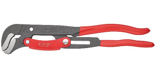 KNIPEX 83 61 015 Rohrzange S-Maul mit Schnelleinstellung mit Kunststoff überzogen grau pulverbeschichtet 420 mm