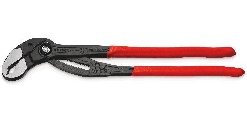 KNIPEX 87 01 400 Cobra® XL Rohr- und Wasserpumpenzange mit rutschhemmendem Kunststoff überzogen grau atramentiert 400 mm
