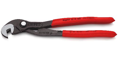 KNIPEX 87 41 250 Schraubzange mit rutschhemmendem Kunststoff überzogen grau atramentiert 250 mm