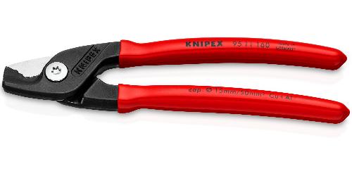KNIPEX 95 11 160 StepCut® Kabelschere mit Kunststoff überzogen brüniert 160 mm
