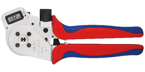 KNIPEX 97 52 65 DG Vierdornpresszange für gedrehte Kontakte mit Mehrkomponenten-Hüllen verchromt 250 mm