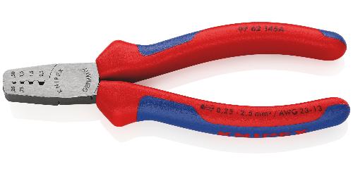 KNIPEX 97 62 145 A Crimpzange für Aderendhülsen mit Mehrkomponenten-Hüllen 145 mm