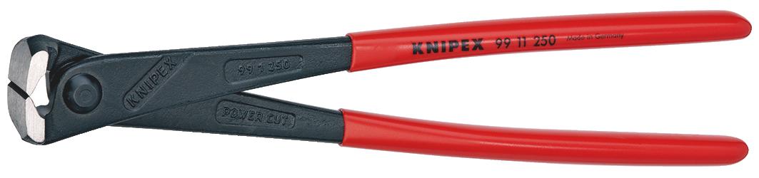 KNIPEX 99 11 250 Kraft-Monierzange hochübersetzt mit Kunststoff überzogen schwarz atramentiert 250 mm