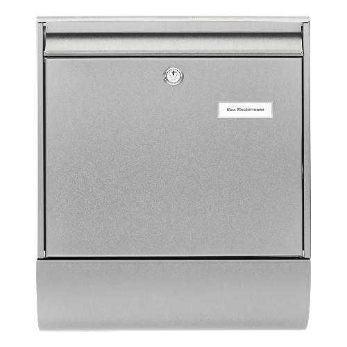 BURG WÄCHTER Briefkasten + Box BORKUM-SET 38770 Ni Farbe Edelstahl mit transparentem Schutzlack