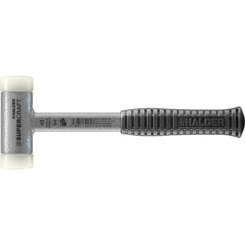 HALDER SUPERCRAFT-Schonhammer, mit bruchsicherem Stahlrohrstiel und ergonomisch geformtem, rutschsicherem Griff | D=40 mm | 3377.040