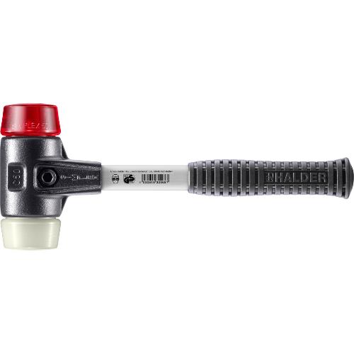 HALDER SIMPLEX-Schonhammer, Plastik / Nylon; mit verstärktem Tempergussgehäuse und Fiberglasstiel | D=50 mm | 3768.050