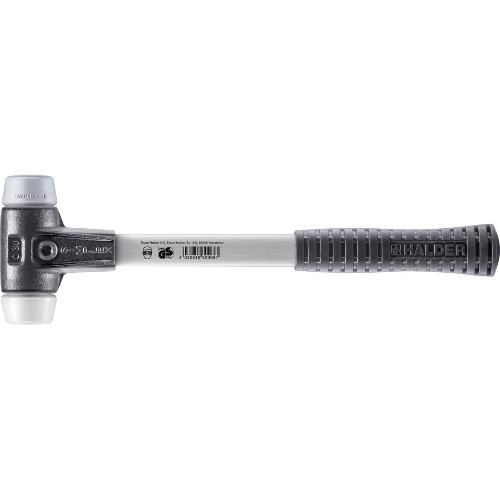 HALDER SIMPLEX-Schonhammer, TPE-mid / Superplastik; mit verstärktem Tempergussgehäuse und Fiberglasstiel | D=30 mm | 3737.030
