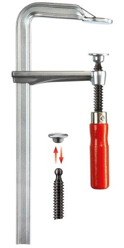 BESSEY Original Ganzstahl-Schraubzwinge GZ mit bewährtem Holzgriff
