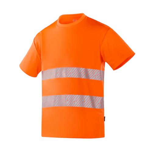 WERKVIS MALAGA Hi-Vis Kurzarm-T-Shirt Orange Größe: 2XL
