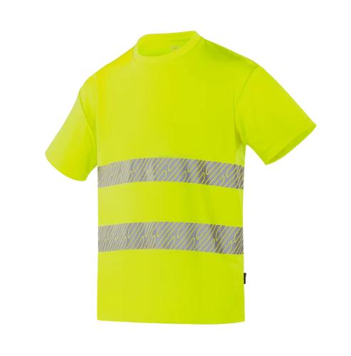 WERKVIS MALAGA Hi-Vis Kurzarm-T-Shirt Gelb Größe: 4XL