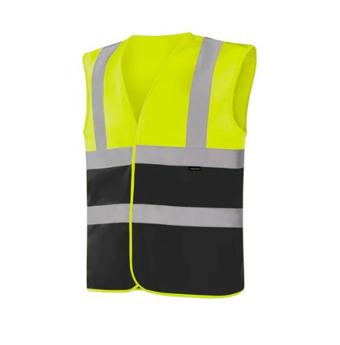 WERKVIS SAARBRUCKEN Hi-vis Weste GELB/SCHWARZ Größe: M
