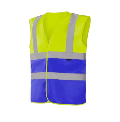 WERKVIS SAARBRUCKEN Hi-vis Weste GELB/BLAU Größe: L